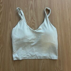 lululemon athletica Light Tan/ Cream Scoop Tank